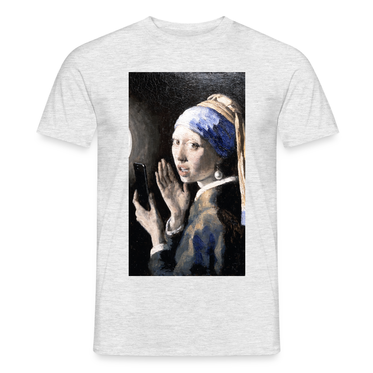 Das Reel. Renaissance-Motiv Motiv-T-Shirt für Männer, Farbe Grau meliert