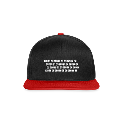 48K ZX Spectrum Retro Snapback Cap - Schwarz/Rot
