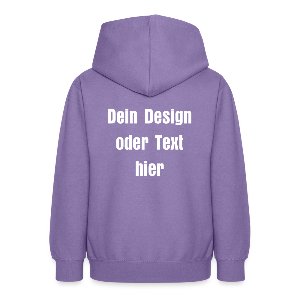 Teenager Hoodie - personalisierbare Vorder- und Rückseite - Lavendel