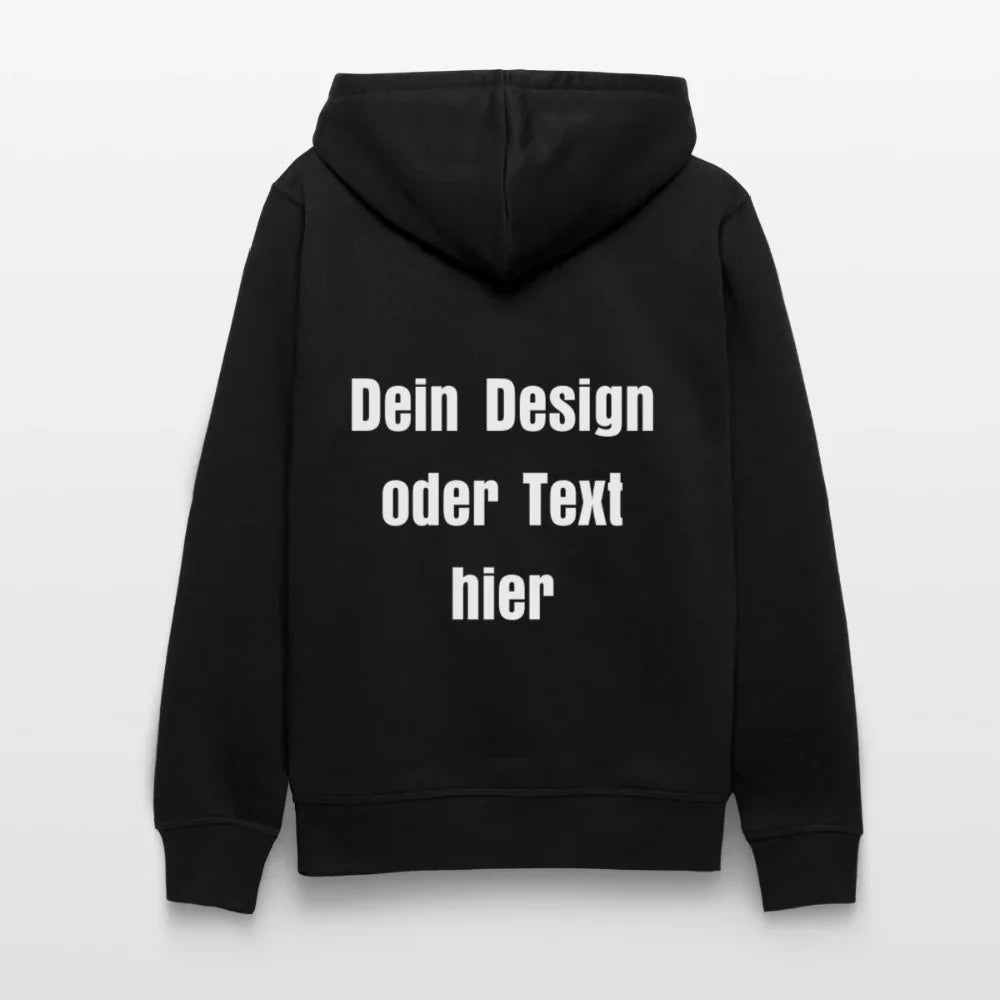 Stanley/Stella Unisex Bio-Hoodie DRUMMER - personalisierbare Vorder- und Rückseite - Schwarz
