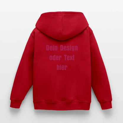 Kinder Hoodie - personalisierbare Vorder- und Rückseite - Rot