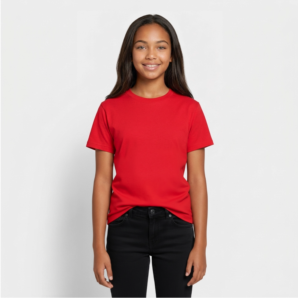 Teenager T-Shirt - personalisierbare Vorder- und Rückseite - Rot