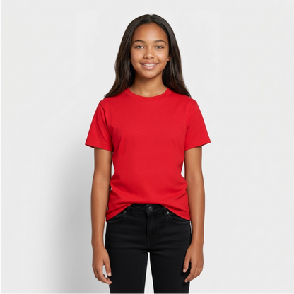 Teenager T-Shirt - personalisierbare Vorder- und Rückseite - Rot