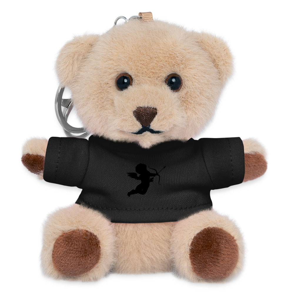 Kuscheltier Schlüsselanhänger - personalisierbar - Schwarz