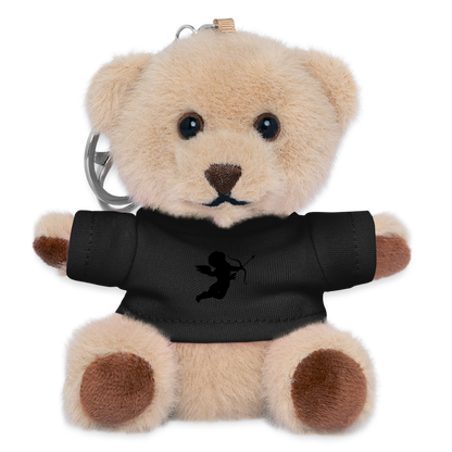 Kuscheltier Schlüsselanhänger - personalisierbar - Schwarz