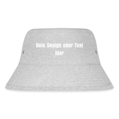 Stanley/Stella recycelter Bucket Hat - personalisierbar - Grau meliert