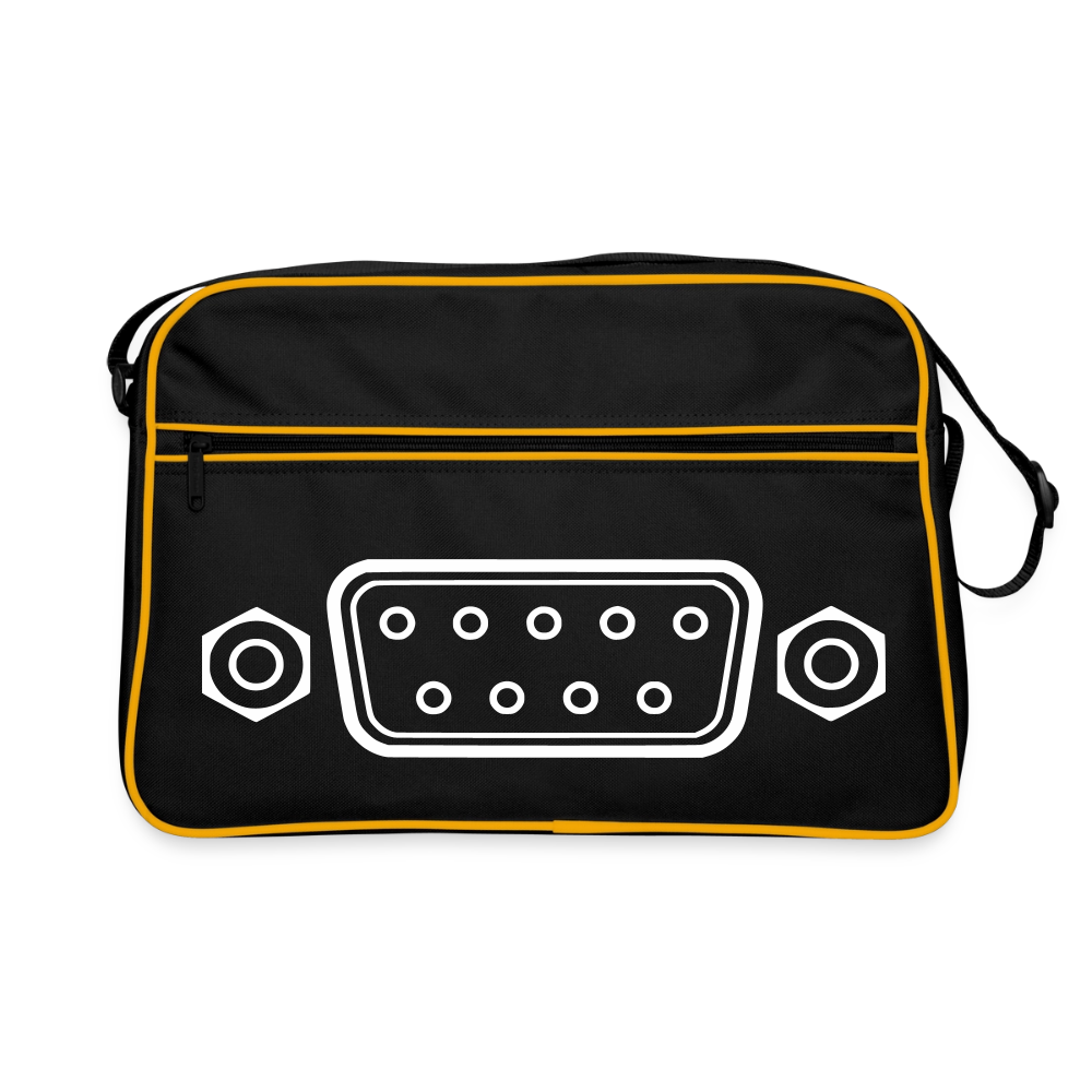 DB-9 RS-232 Retro Tasche - Schwarz/Gold