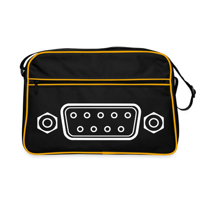 DB-9 RS-232 Retro Tasche - Schwarz/Gold