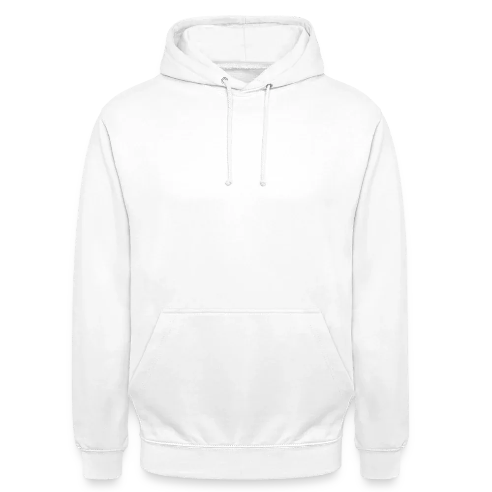 Unisex Hoodie - personalisierbare Vorder- und Rückseite - Weiß