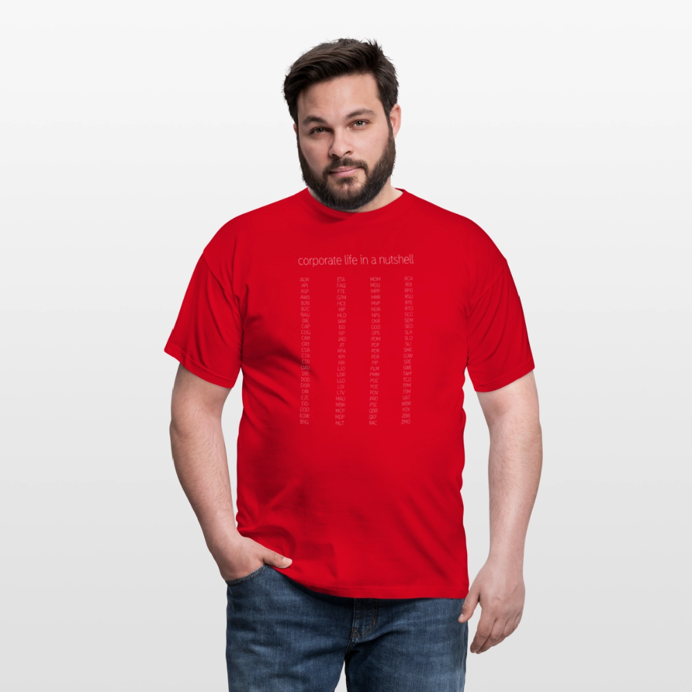 "Corporate life" - Motiv-T-Shirt für Männer - Rot