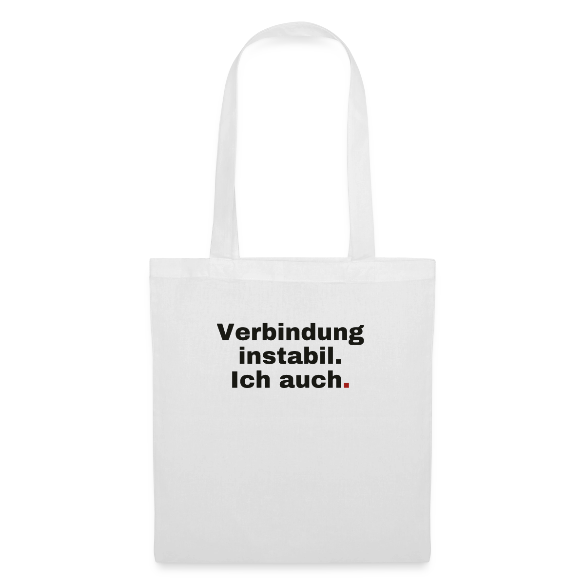 Verbindung instabil Stoffbeutel, Farbe Weiß
