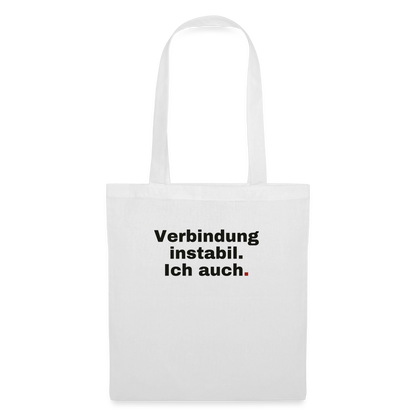 Verbindung instabil Stoffbeutel, Farbe Weiß