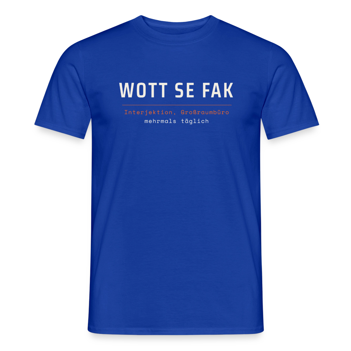 Wott se fak. Wörterbuch-Motiv Motiv-T-Shirt für Männer, Farbe Dunkelblau