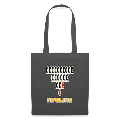 Pipeline. Isotype-Motiv Stoffbeutel, Farbe Graphite