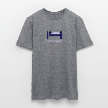 "Schlafen" Motiv-T-Shirt für Männer - Graphit meliert