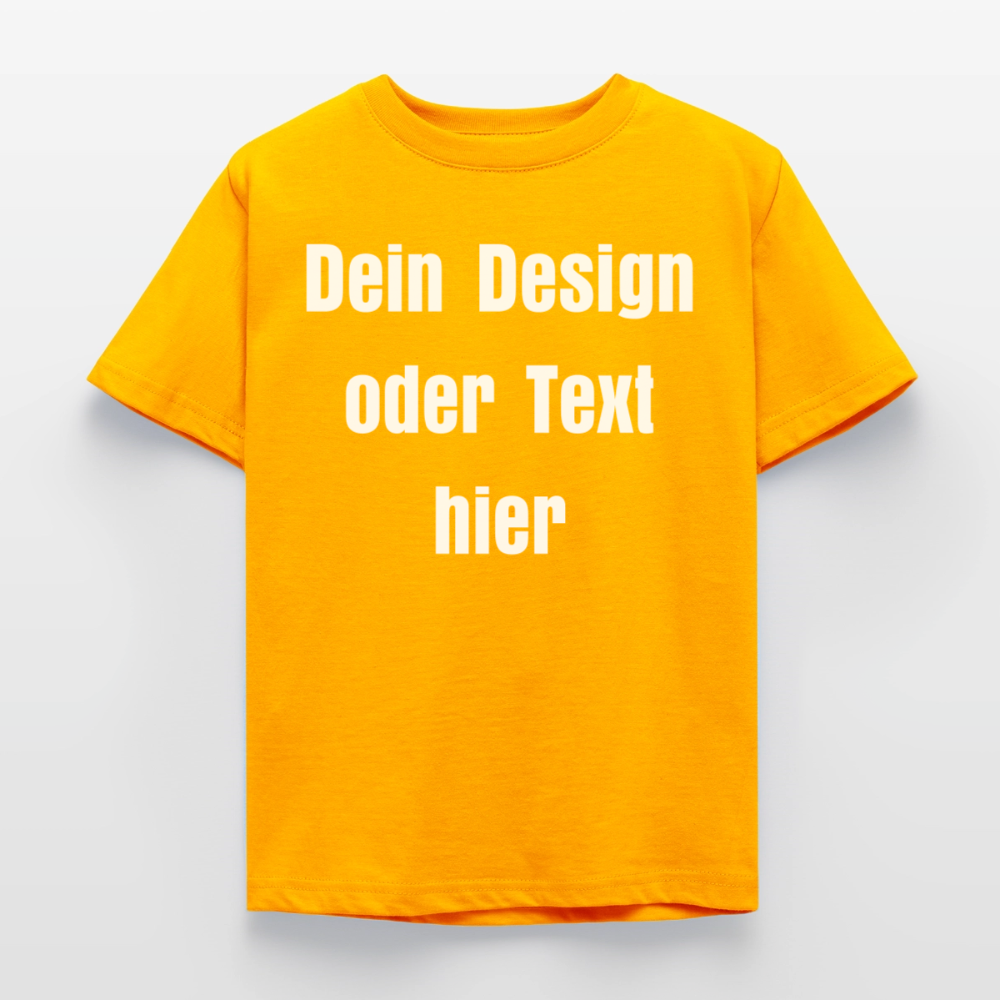 Kinder T-Shirt - personalisierbare Vorder- und Rückseite - Gold