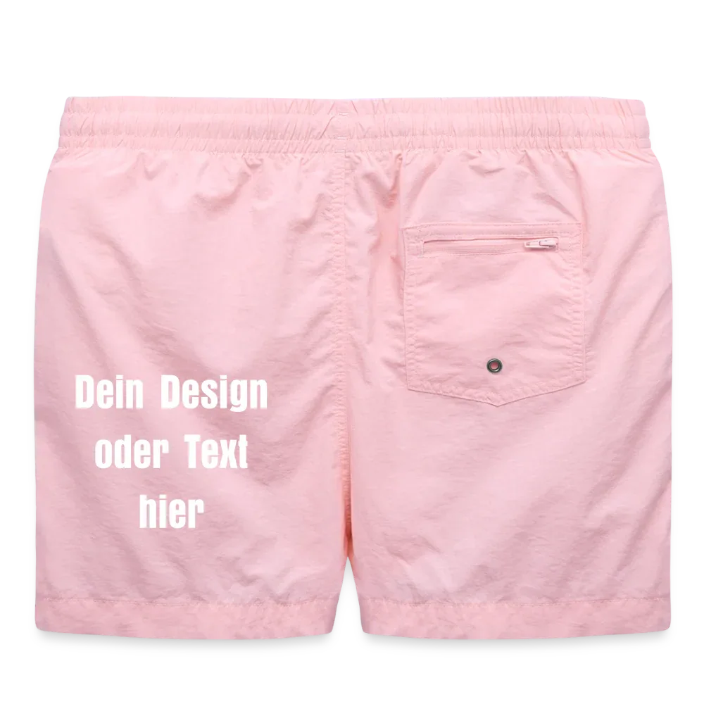 Badeshorts - personalisierbare Vorder- und Rückseite - Pink