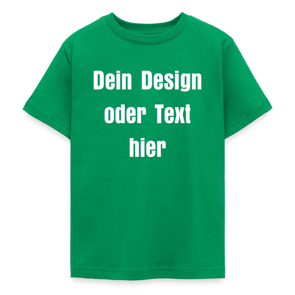Teenager T-Shirt - personalisierbare Vorder- und Rückseite - Kelly Green
