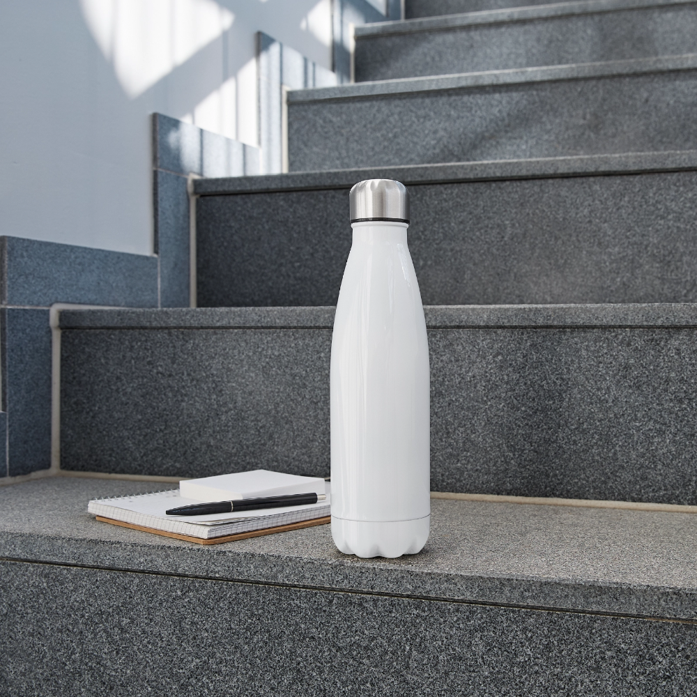 Isolierflasche 500ml - personalisierbar - Weiß