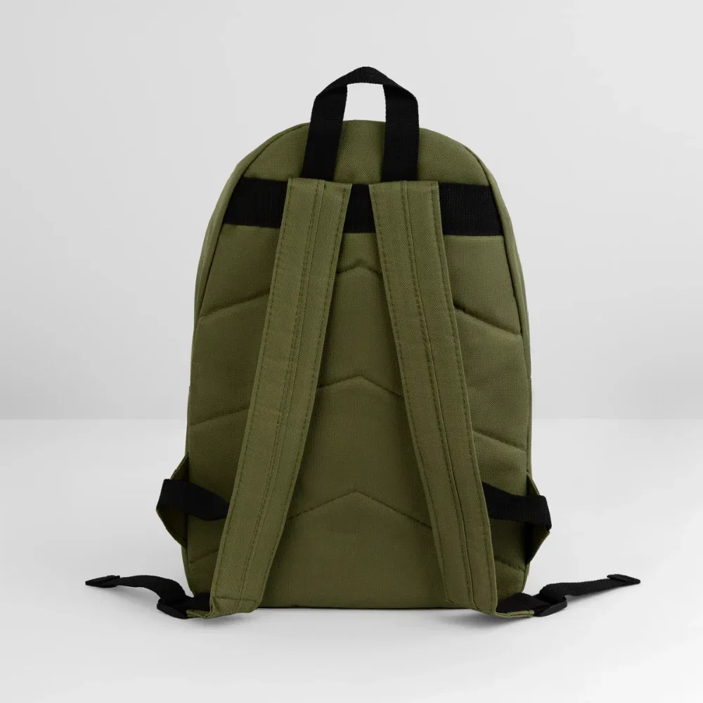 Klassischer Rucksack - personalisierbar - Olivgrün