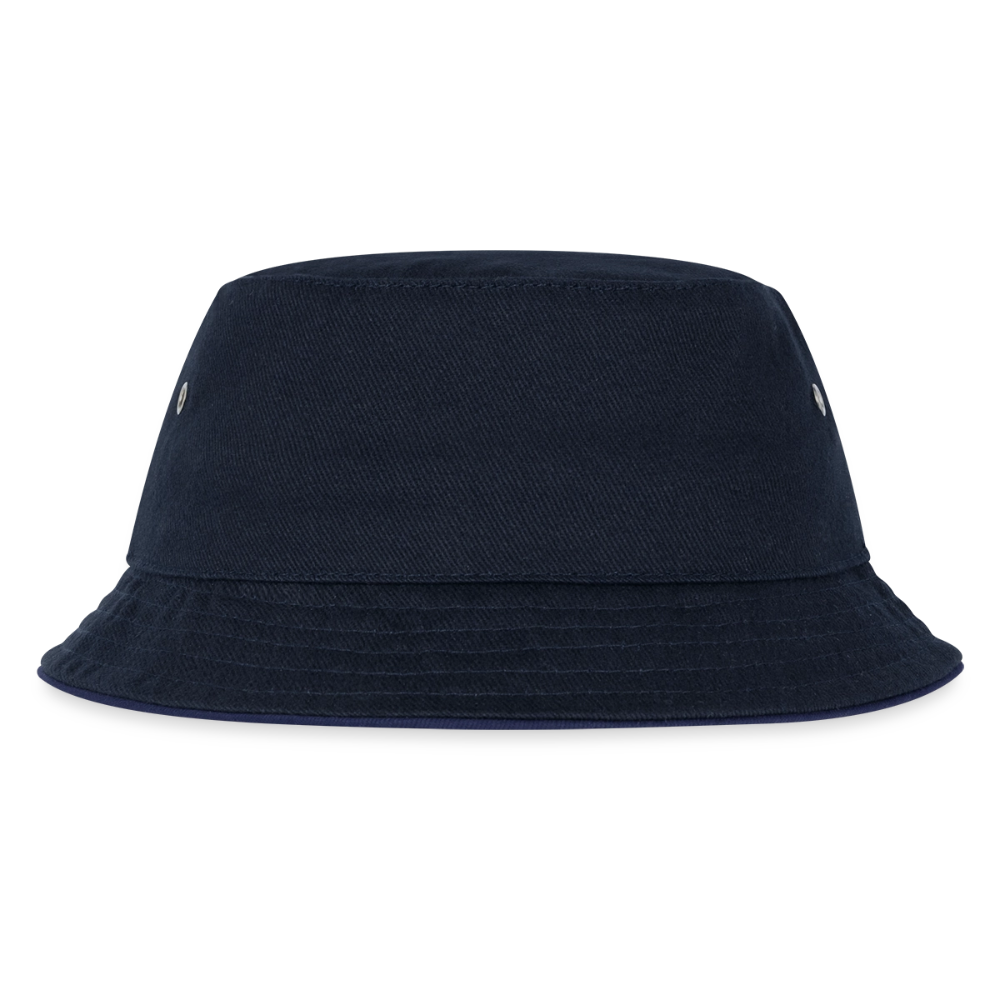 Kinder Bucket Hat - personalisierbar - navy/navy