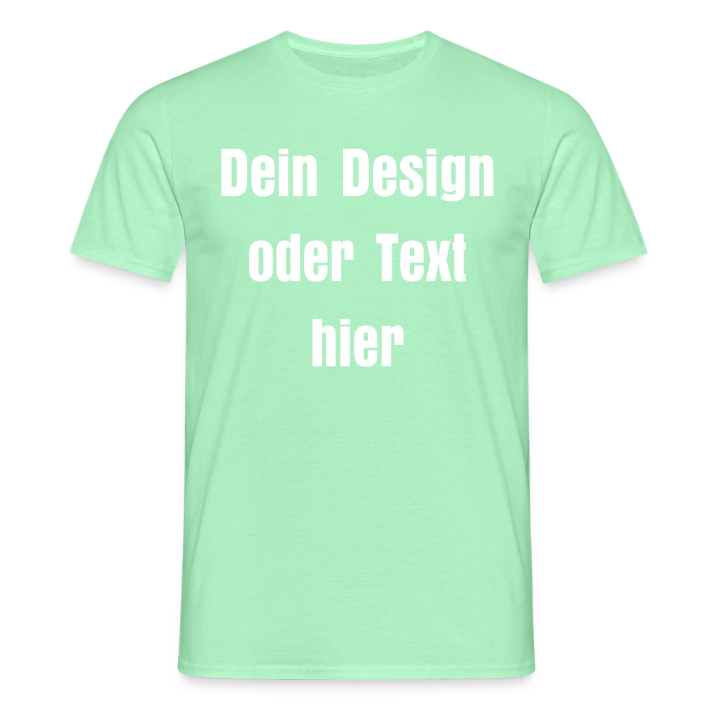 Männer T-Shirt - personalisierbare Vorder- und Rückseite - Mintgrün