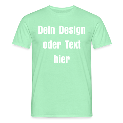 Männer T-Shirt - personalisierbare Vorder- und Rückseite - Mintgrün