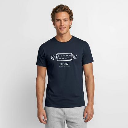 "RS-232, D-Sub 9-polig" Motiv-T-Shirt für Männer, Farbe Navy