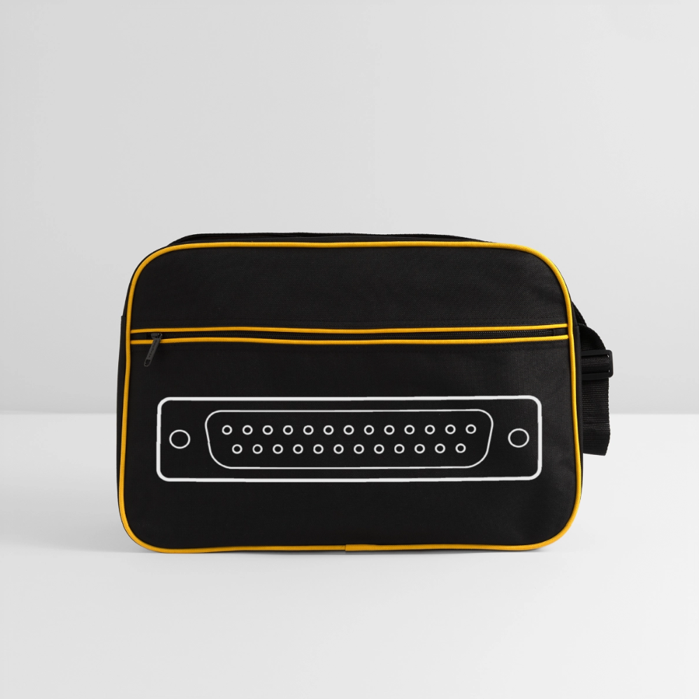 DB-25 LPT1 Retro Tasche - Schwarz/Gold