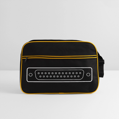 DB-25 LPT1 Retro Tasche - Schwarz/Gold