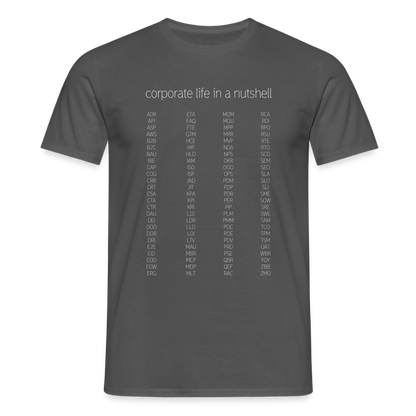 "Corporate life" - Motiv-T-Shirt für Männer - Anthrazit