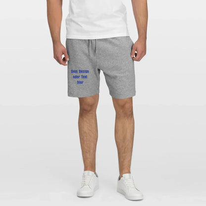 Stanley/Stella Unisex Bio Joggingshorts Trainer - personalisierbar - Grau meliert
