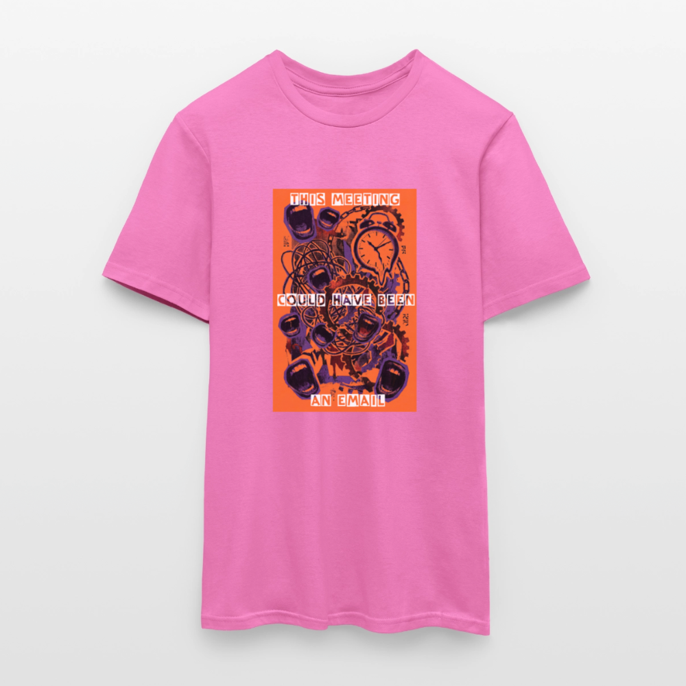 "Meeting Email" Motiv-T-Shirt für Männer - Pink