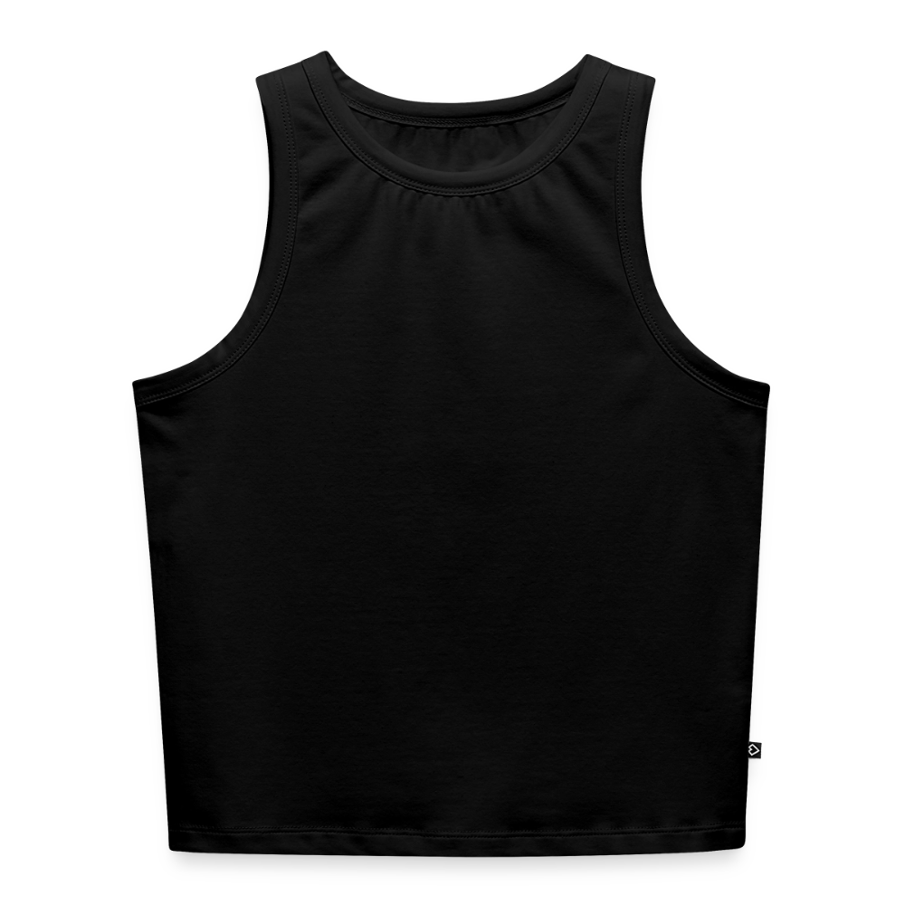 Frauen Cropped Tank Top - personalisierbar - Schwarz