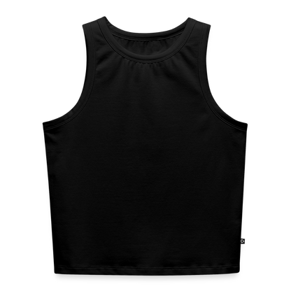 Frauen Cropped Tank Top - personalisierbar - Schwarz