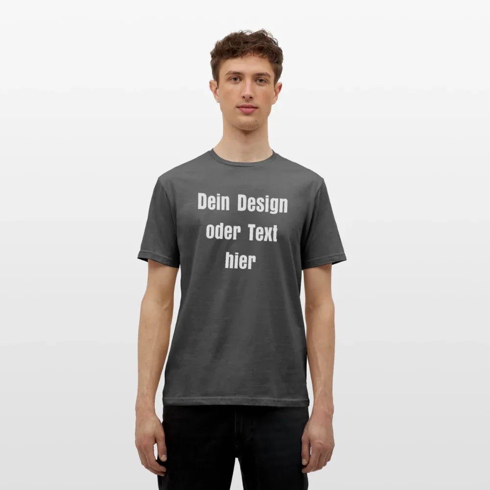Männer T-Shirt - personalisierbare Vorder- und Rückseite - Anthrazit