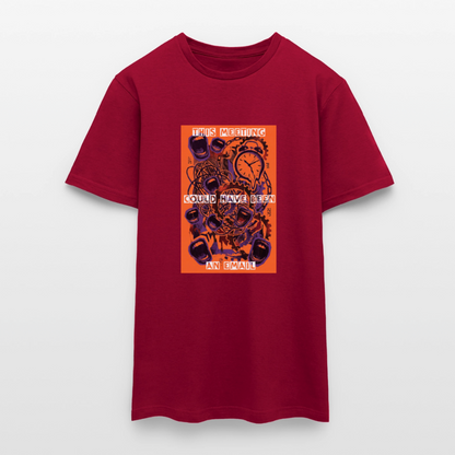 "Meeting Email" Motiv-T-Shirt für Männer - Ziegelrot