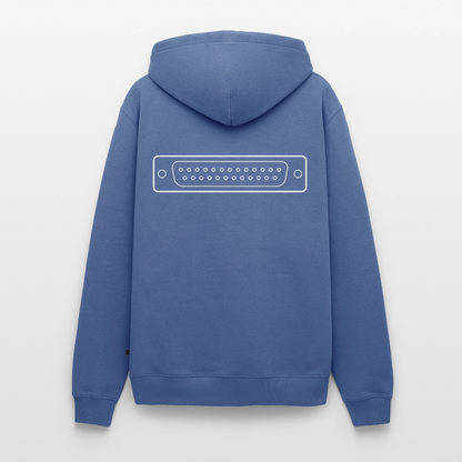 DB-25 LPT1 Retro Hoodie für Herren - Taubenblau
