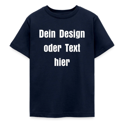 Teenager T-Shirt - personalisierbare Vorder- und Rückseite - Navy