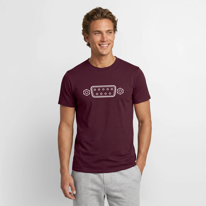 "RS-232" Motiv-T-Shirt für Männer, Farbe Ziegelrot