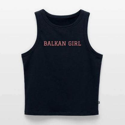 "Balkan Girl" - Frauen Cropped Tank Top - Navy