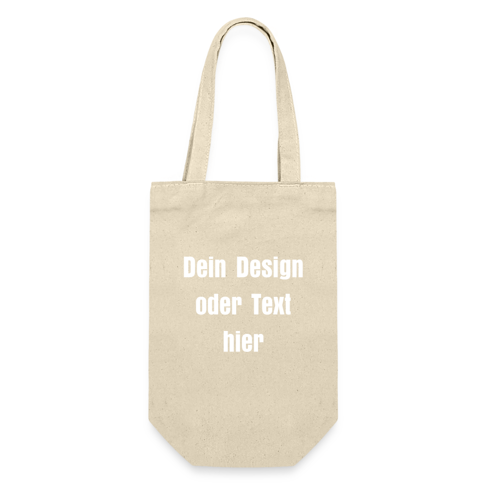 Geschenkbeutel für Flaschen - personalisierbar - Natur