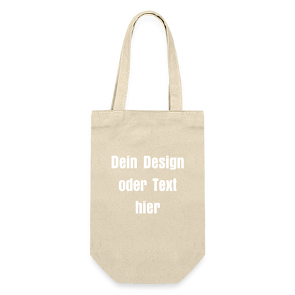 Geschenkbeutel für Flaschen - personalisierbar - Natur