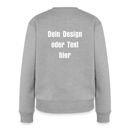 Frauen Premium Pullover - personalisierbar - Grau meliert