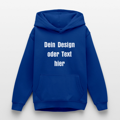 Teenager Hoodie - personalisierbare Vorder- und Rückseite - Royalblau