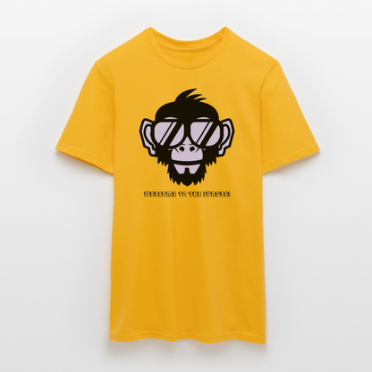 "Welcome to the Jungle" Motiv-T-Shirt für Männer - Gelb