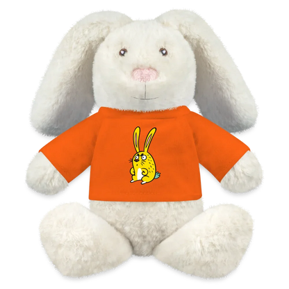 MiniFeet® RecycelHase® Creme - personalisierbar - Goldorange