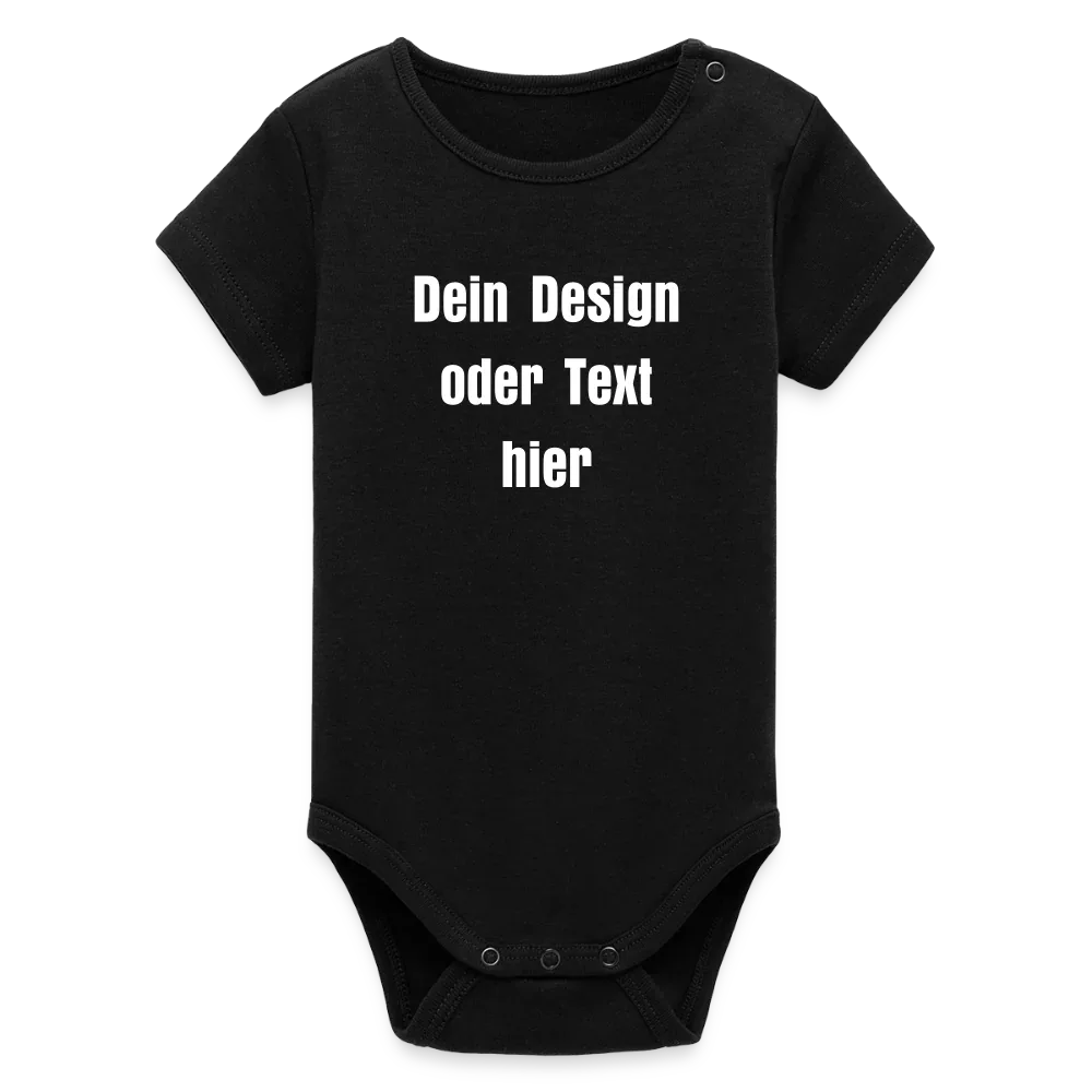 Stanley/Stella Baby Bio Kurzarm-Body - personalisierbar - Schwarz