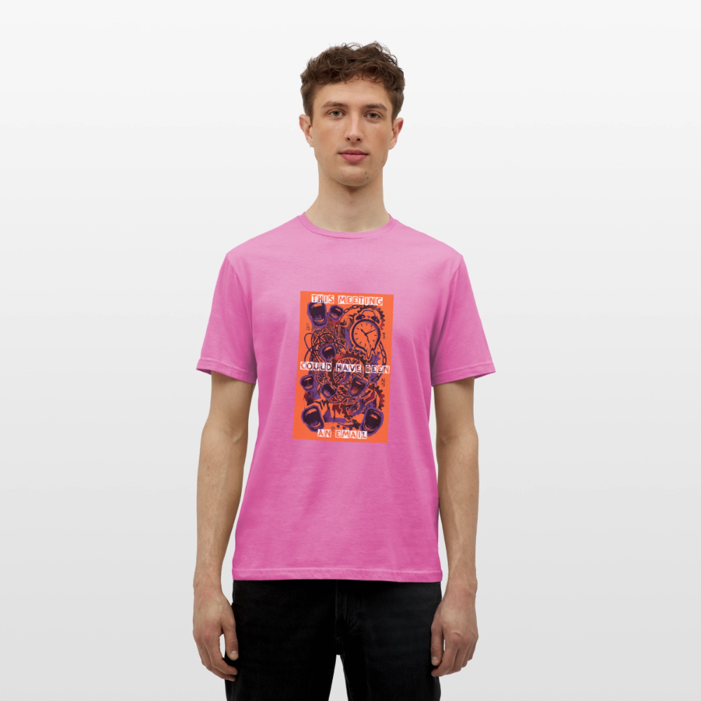 "Meeting Email" Motiv-T-Shirt für Männer - Pink