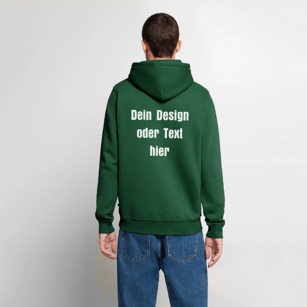 Männer Premium Hoodie - personalisierbare Vorder- und Rückseite - Flaschengrün